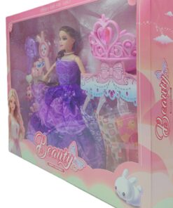 Alternative view of Beauty Happy Partner Fashion Doll Playset – Articulated Doll in Purple Gown with Extra Dresses, Tiara, and Styling Accessories (Item No. MY3202)