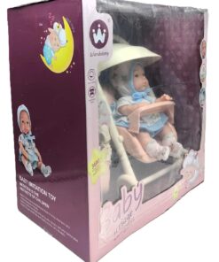 Alternative view of Wandalong 9-Inch Baby Carriage Imitation Toy Playset – Vinyl Doll with Stroller, Feeding Set, and Pacifier (Item NO: W6913A)