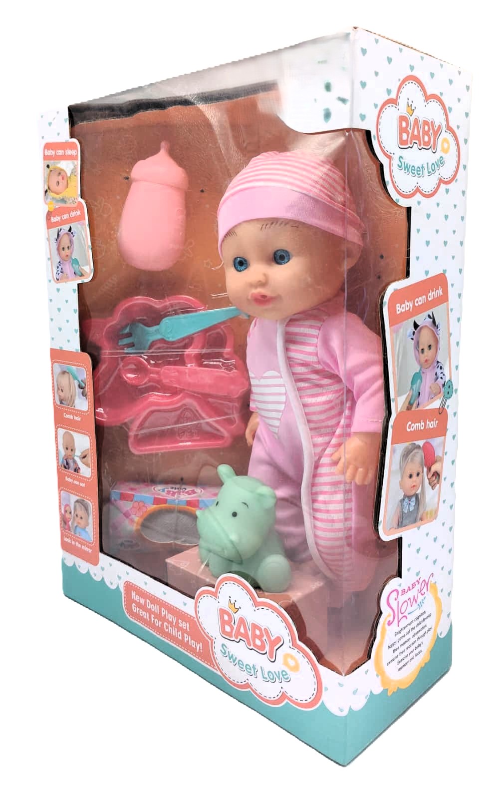 Baby Sweet Love New Doll Play Set – Interactive Baby Doll with Care Accessories (Item NO: ZF285-6) 2 Baby Sweet Love New Doll Play Set – Interactive Baby Doll with Care Accessories (Item NO: ZF285-6) - Image 2