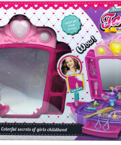 Dressing Table Make up Playset with Light-Up Mirror and Accessories (Model NO: YK6626)