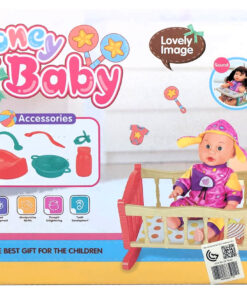 Alternative view of Honey Baby Interactive Playset – Doll with Bed, Dining Chair, and Care Accessories (Item NO: ZB758-4A)