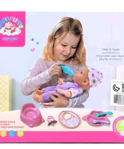 Alternative view of Voora Baby Puppe Baby Care Playset – Soft Touch Brunette Doll with 4 Sounds, Potty, and Feeding Kit (Item NO: WZB662-7)