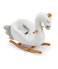 Elegant Princess Swan Baby Rocker with Safety Seat