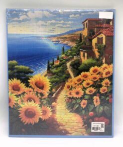 Mediterranean Sunflower Coastal Diamond Painting Kit (40x50cm)