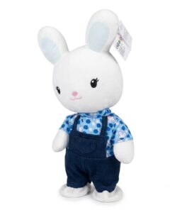 Alternative view of Interactive Dancing Bunny Plush in Denim Overalls